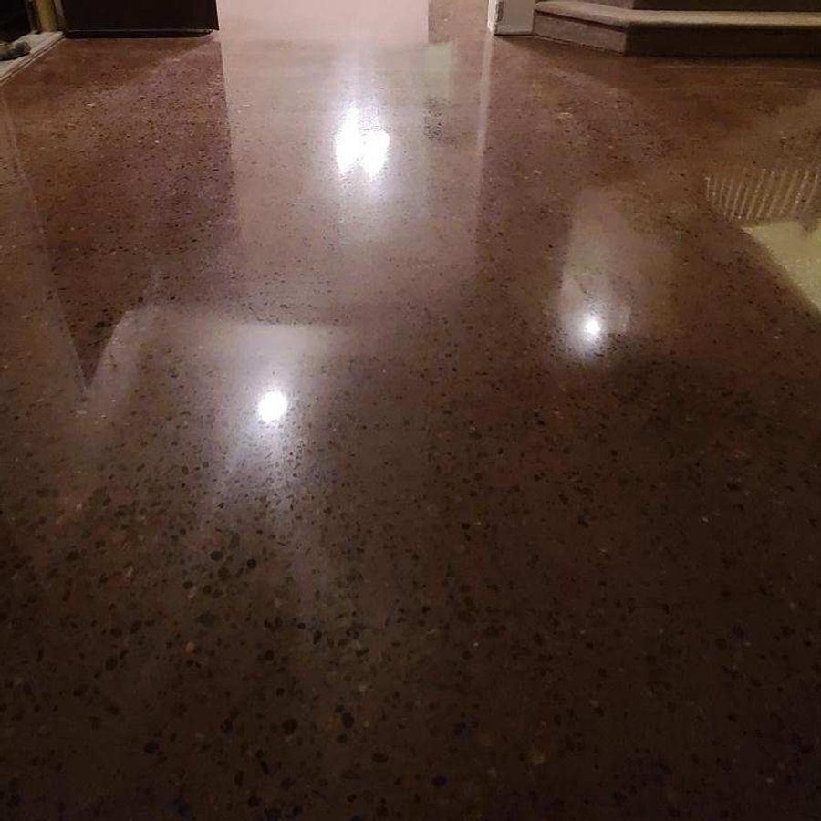 Polished concrete floor close-up